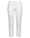 Lanacaprina Woman Pants White Size 6 Cotton, Nylon, Elastane