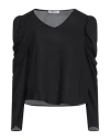 Lanacaprina Woman Top Black Size 10 Polyester