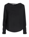 Lanacaprina Woman Top Black Size 4 Polyester