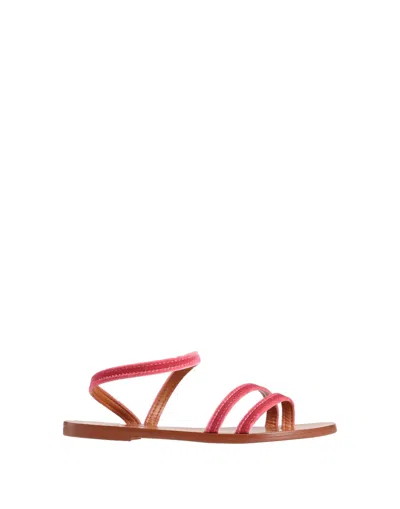 Lanapo Cinque Terre Pietrasanta Velluto Woman Thong Sandal Antique Rose Size 7 Textile Fibers In Pink