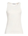Lança Perfume Woman Tank Top Cream Size L Viscose, Linen, Elastane