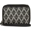 Lancaster Back-to-back Zipped Wallet Ikon In Noir