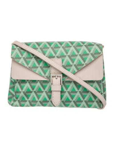 Pre-owned Lancaster Canvas Messenger Bag In Multi