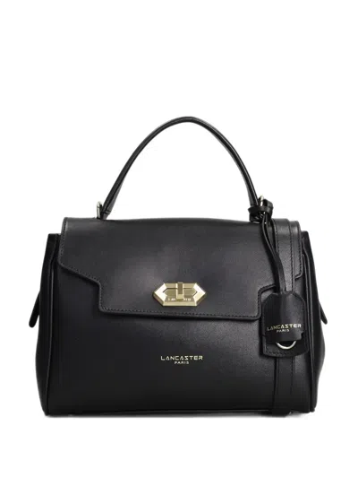 Lancaster Donna Grace Twist-lock Leather Tote Bag In Black
