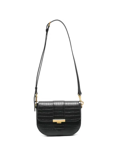Lancaster Exo Ily Croc-effect Leather Crossbody Bag In Purple