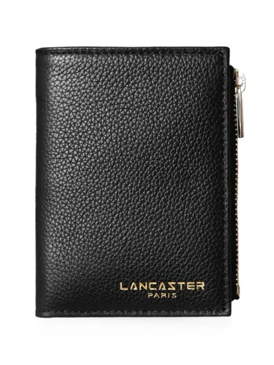 Lancaster Grainy-effect Wallet In Black