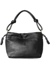 Lancaster Knotted-handle Drawstring Shoulder Bag In Black