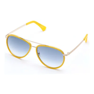 Lancaster Metal Women's Sunglasses In Yellow