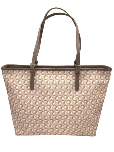 Lancaster Large Ikon Tote In Beige