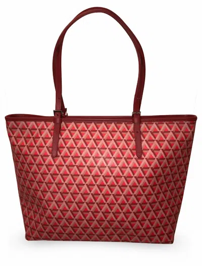Lancaster Large Ikon Tote In Red
