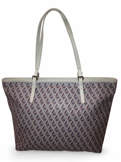 Lancaster Large Ikon Tote In Slate Blue
