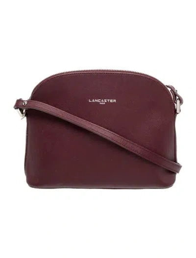 Pre-owned Lancaster Leather Crossbody Bag In Burgundy