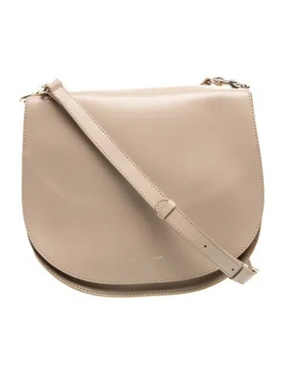 Pre-owned Lancaster Leather Crossbody Bag In Neutrals