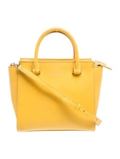 Pre-owned Lancaster Leather Crossbody Bag In Yellow