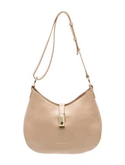 Pre-owned Lancaster Leather Hobo In Neutrals
