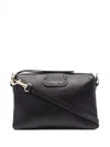 Lancaster Leather Logo-print Shoulder Bag In Black