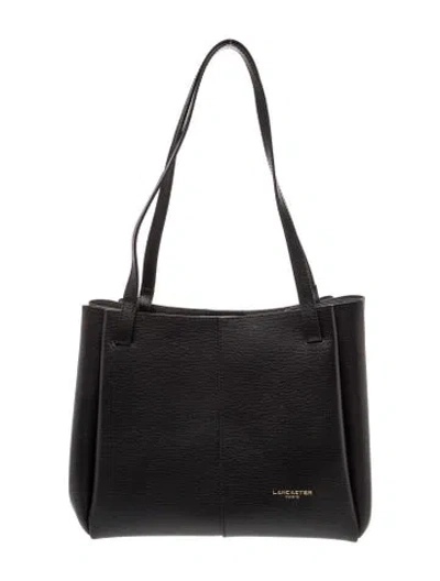 Pre-owned Lancaster Leather Shoulder Bag In Black