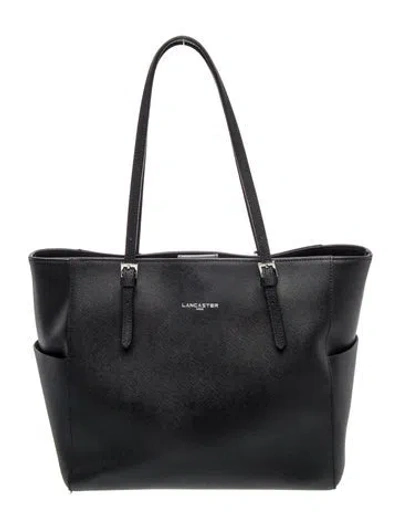 Pre-owned Lancaster Leather Shoulder Bag In Black