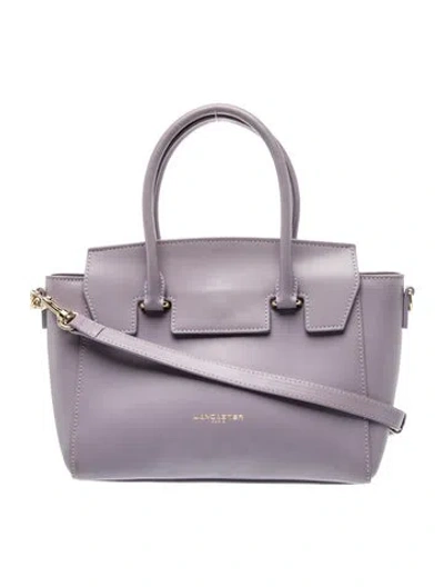 Pre-owned Lancaster Leather Top Handle Bag In Purple