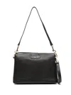 Lancaster Logo-stamp Leather Shoulder Bag In Black