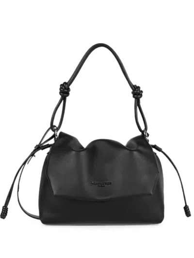 Lancaster Lush Knotted-strap Shoulder Bag In Black