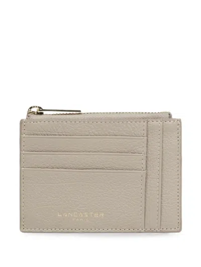 Lancaster Pebbled Leather Wallet In Neutral