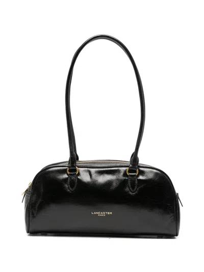 Lancaster Retro Bow Crinkled-leather Tote Bag In Black
