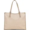 Lancaster Shoulder Tote Bag L Ikon In Beige