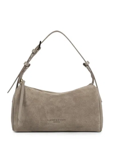 Lancaster Small Suede-effect Adjustable-strap Shoulder Bag In Gray