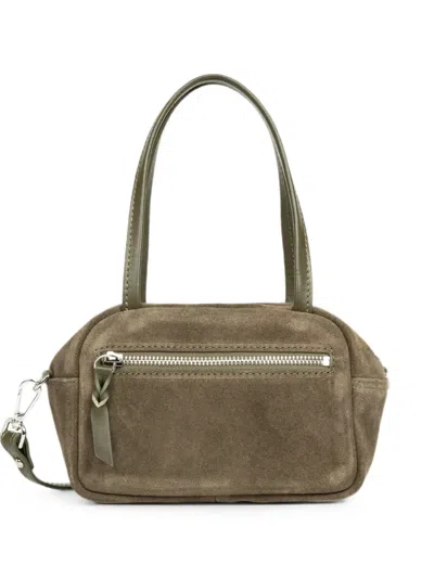 Lancaster Small Suede-finish Shoulder Bag In Brown