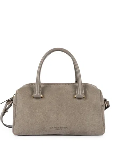 Lancaster Suède Cube Suede-finish Shoulder Bag In Gray