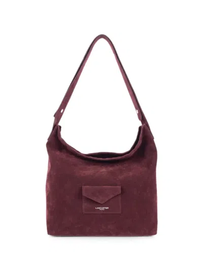 Lancaster Suédine Kba Suede-effect Tote Bag In Burgundy