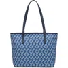 Lancaster Zipped Shoulder Tote Bag M Ikon In Bleue