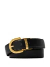 Lancel 30mm Reversible Adjustable Ardillon Belt In Black