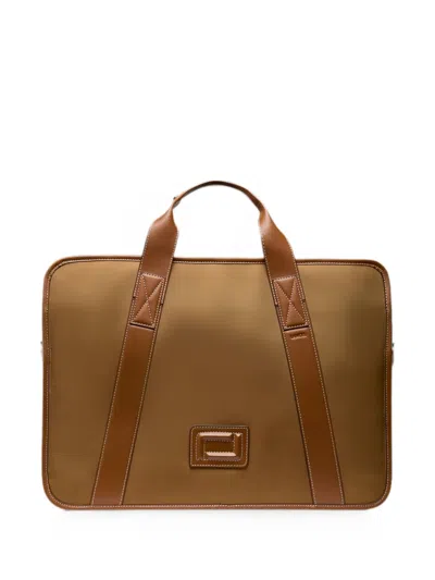 Lancel 45 Mistral Logo-patch Holdall In Brown