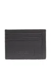 Lancel 6cc/id Leather Card Holder In Black
