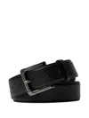 Lancel Adjustable Grained-leather Belt In Black