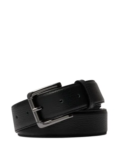 Lancel Adjustable Grained-leather Belt In Black