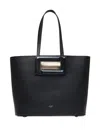 Lancel Angele Cuir De  Tote Bag In Schwarz
