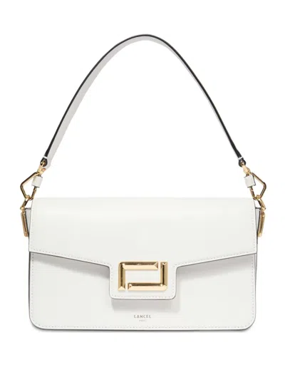 Lancel Angele Flap Shoulder Bag In White