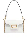Lancel Angele Flap Shoulder Bag In White