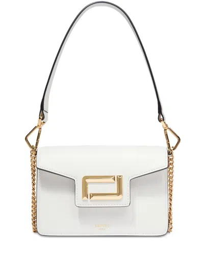 Lancel Angele Flap Shoulder Bag In White