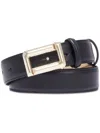 Lancel Angele Leather Belt In Black