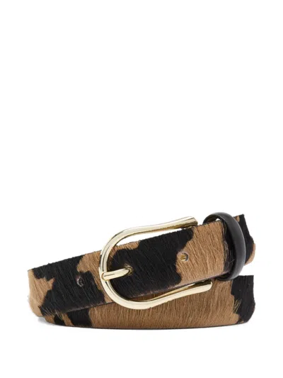 Lancel Animal-print Belt In Brown