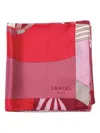 Lancel Arabesque Silk Scarf In Red