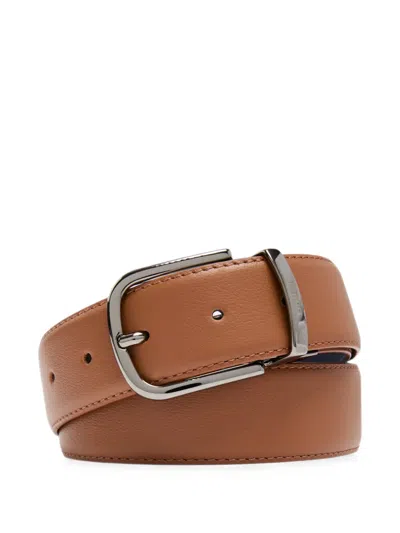 Lancel Aristide Reversible Adjustable Belt In Brown