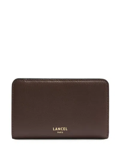 Lancel Bcbg Grained Leather Wallet In Brown