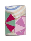 Lancel Beach Geometric-pattern Leather Passport Holder In Multi