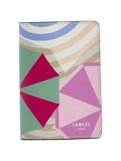 Lancel Beach Geometric-pattern Leather Passport Holder In Multi