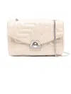 Lancel Medium Midi-minuit De  Flap Bag In Beige